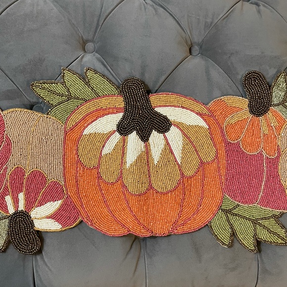 Pier 1 beaded pumpkin table runner - Picture 3 of 14